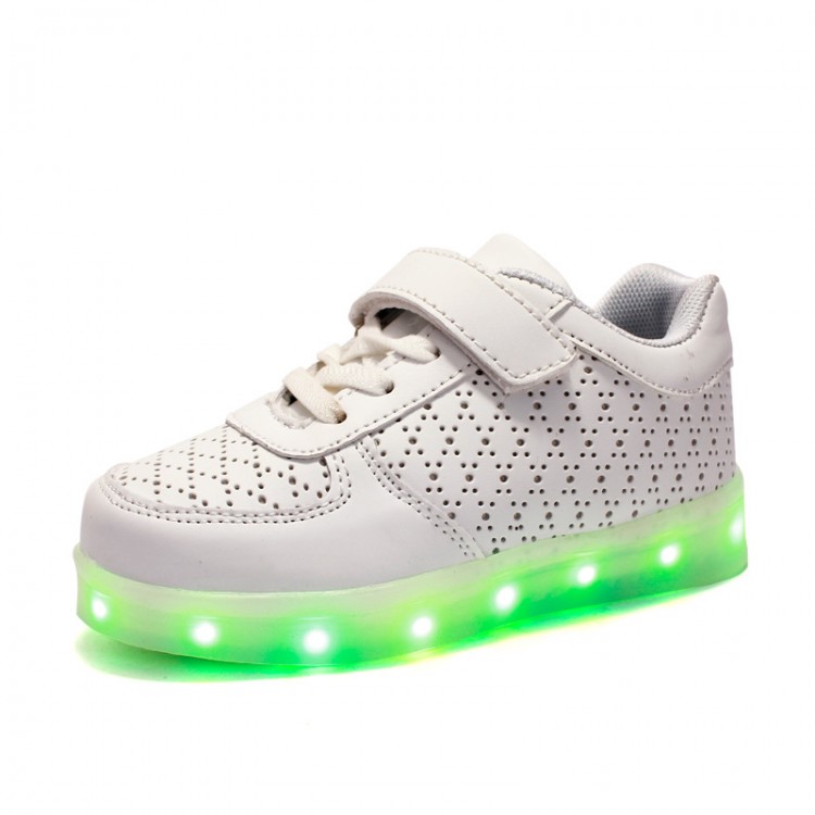 Leather led light up sneaker